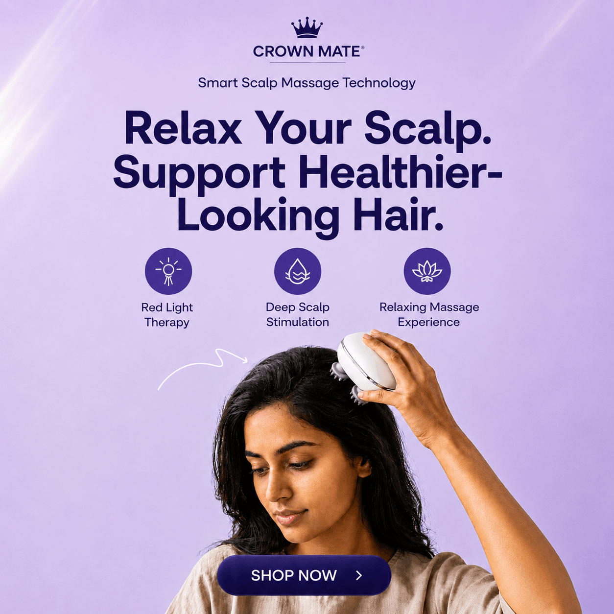 Relax Your Scalp. Support Healthier-Looking Hair.